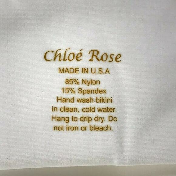 Chloe Rose Carnation Cutout One Piece Swimsuit Lace Up Racerback White Rib NWT - Picture 8 of 9